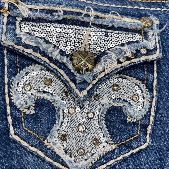 Antique Rivet Women's Blue Boot Cut Jeans - Picture 5 of 15